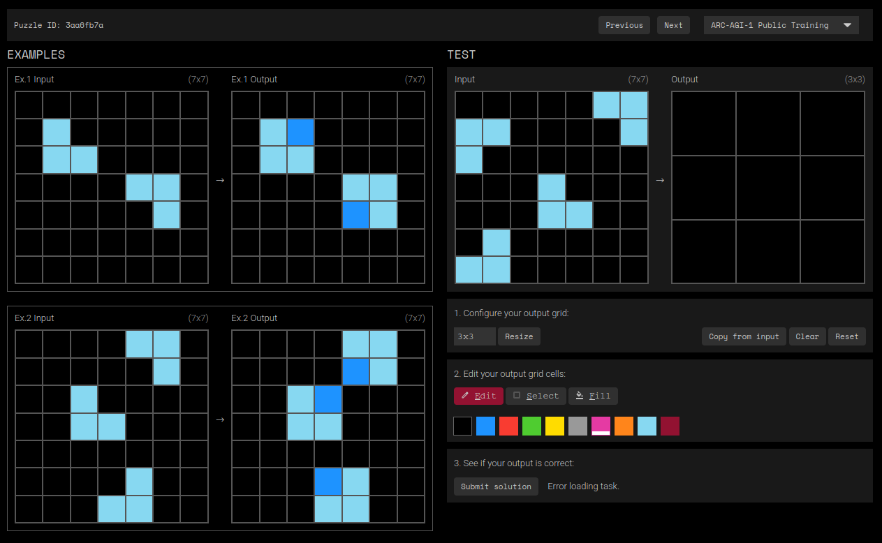 ARC-AGI-1 example question